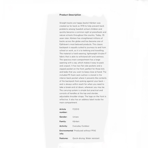 FJÄLLRÄVEN (NWT) Classic Kånken Black Backpack - Picture 12 of 15